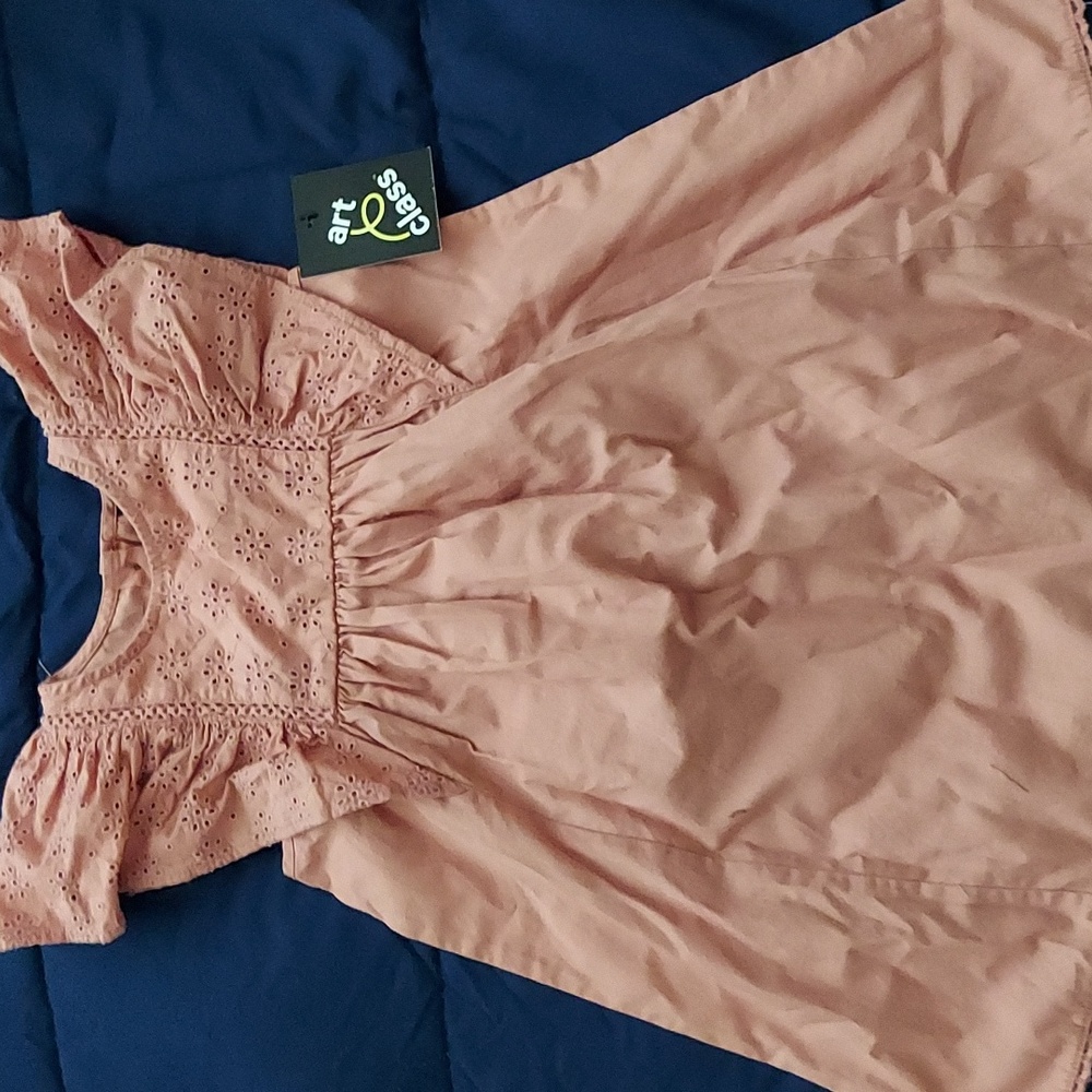 Art Class - 3T girls pink salmon dress